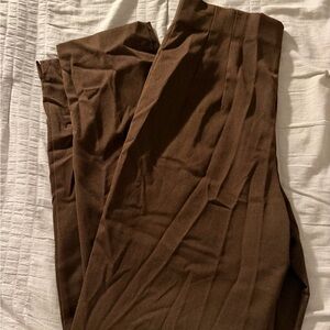 Briggs New York Brown Wide-Leg Trousers